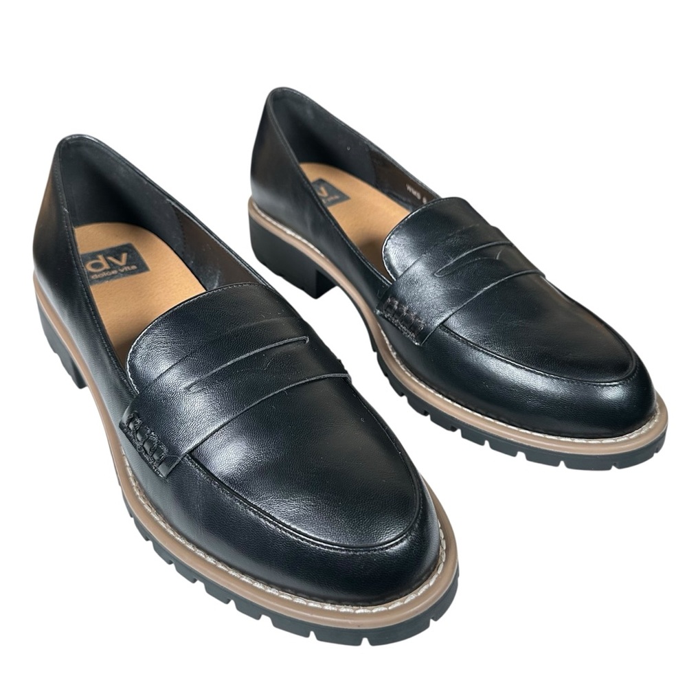DV DOLCE VITA Carley Lug Sole Loafers In black - Picture 2 of 8